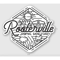 Rooterville Retro Cool Sticker! Share your love for the BEST sanctuary in the world with the world!