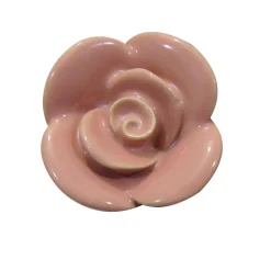 Rose Ceramic Knobs Set of 6-Handcrafted Victorian Style Pink
