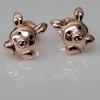 Rose Gold Plated Sterling Silver Piggy Ring and Post Earrings