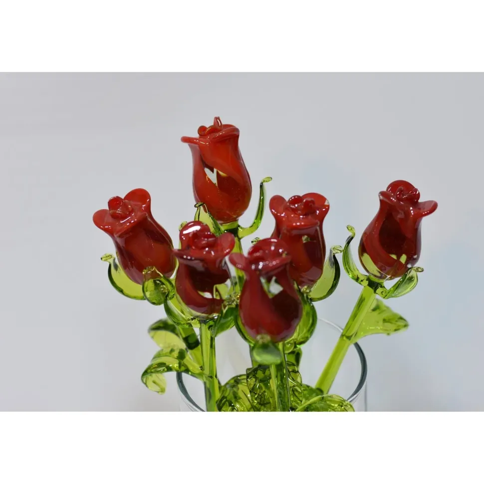 Roses Handblown Glass Rose Buds