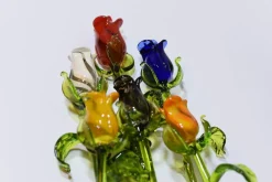 Roses Handblown Glass Rose Buds
