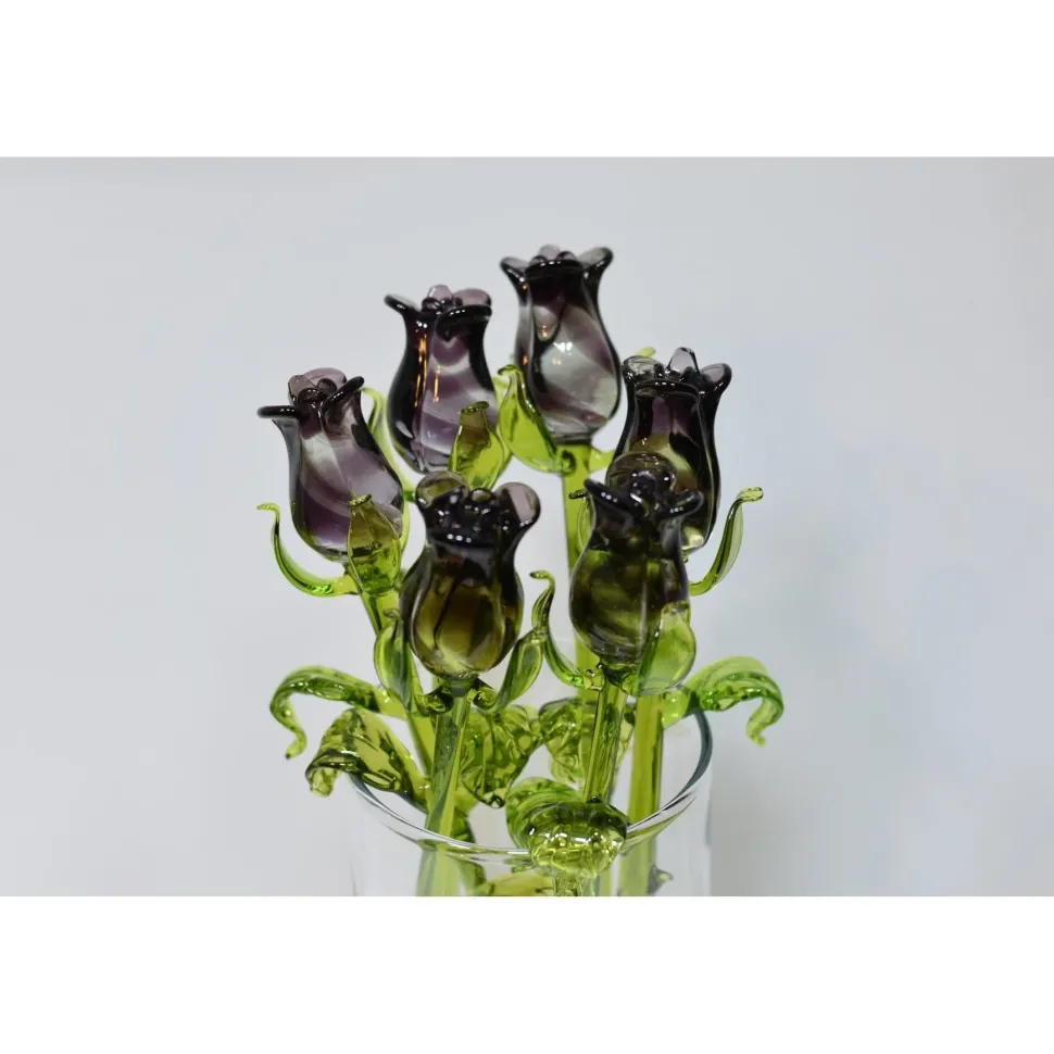 Roses Handblown Glass Rose Buds