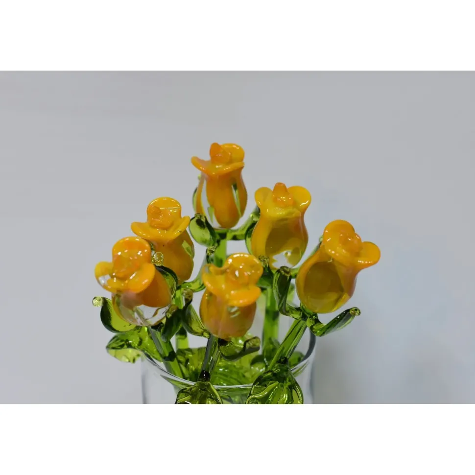 Roses Handblown Glass Rose Buds