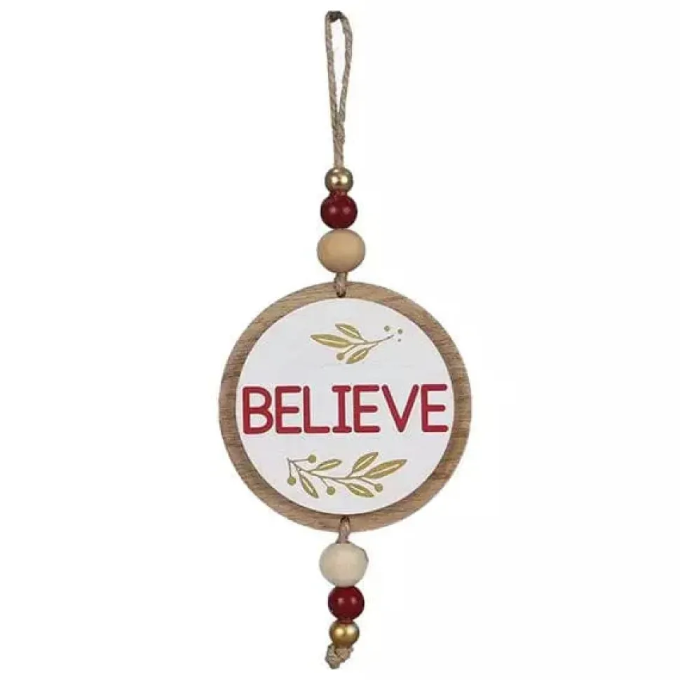 Round Wood Winter Solstice Ornaments