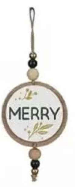 Round Wood Winter Solstice Ornaments