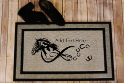 Running Horse Custom Door Mat