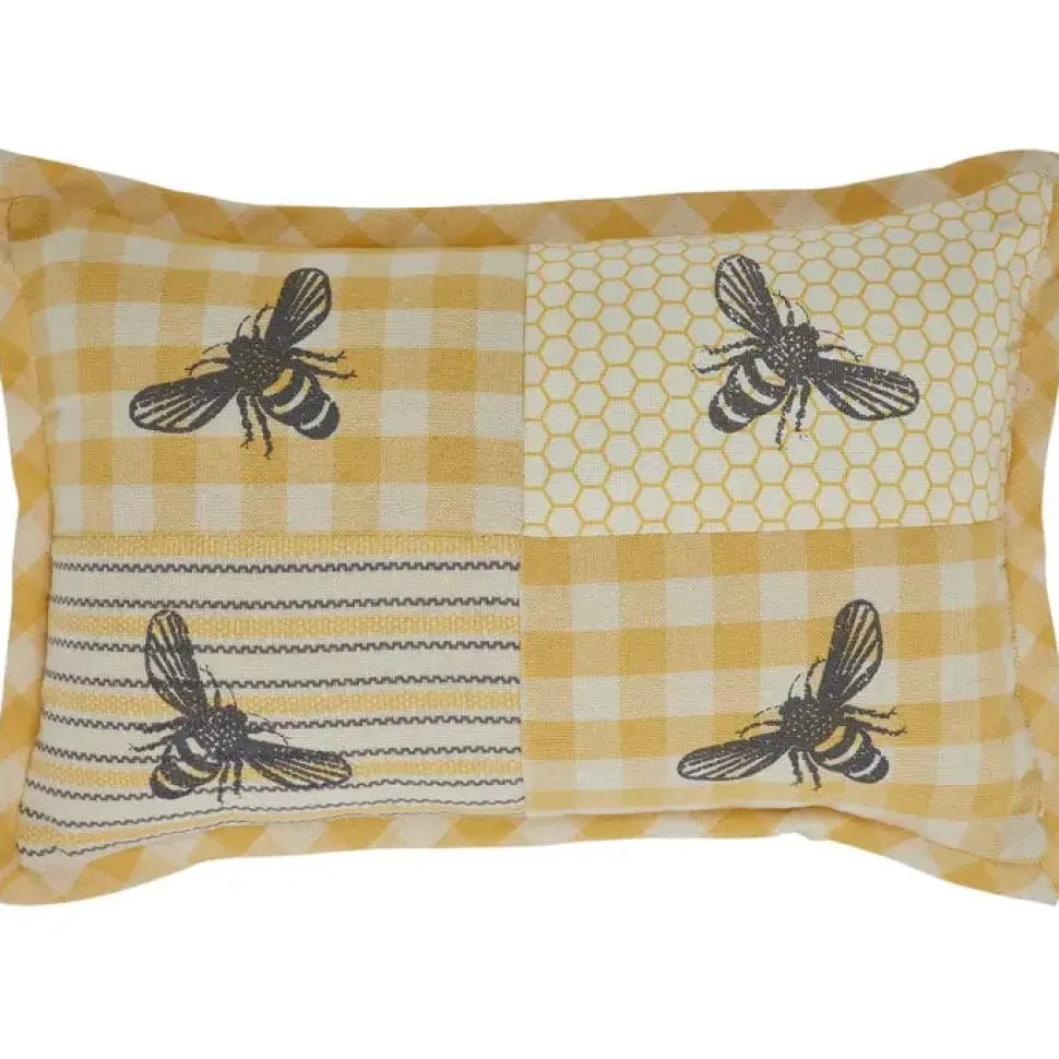 Rustic Bee Throw Pillows
