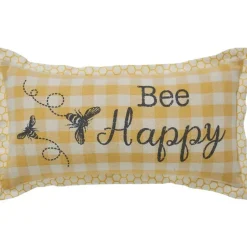Rustic Bee Throw Pillows