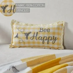 Rustic Bee Throw Pillows