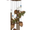 Rustic Mom and Baby Raccoon Wind Chime