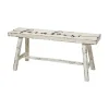 Rustic White Farmhouse Bench