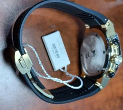 Salvatore Ferragamo F-80 Chrono Rubber Strap Watch, 44mm NWT