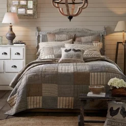 Sawyer Mill Charcoal Patchwork Farmhouse Quilts