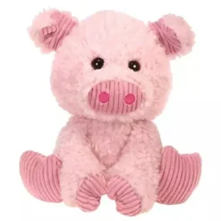 Scruffy Pink Pig or Cow or Monkey Stuffed Animal 10-Inch Plush *