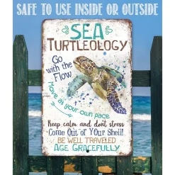 Sea Turtleology - Made in the USA Metal Sign