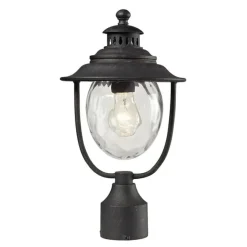 Searsport 1-Lght Post Mount Weathered Charcoal