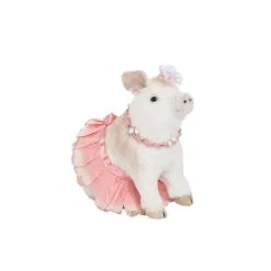 Sitting Pretty Pink Pig Decoration