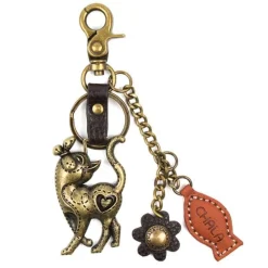 SLIM CAT Siamese Cat- CHARMING KEYCHAIN by Chala