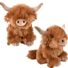 Small Plush Sitting Highland Cow Heirloom Collection 7"
