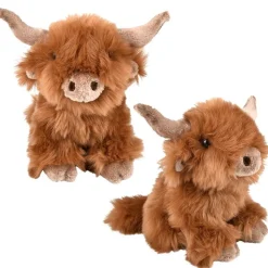 Small Plush Sitting Highland Cow Heirloom Collection 7"