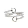 Snaffle Bit Ring Platinum Plated Micro Pave CZ for the Horse Lovers! Gorgeous! Sparkly!