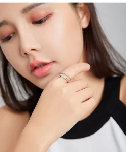 Snake Ring Sterling Silver Green CZ Eyes Open Design