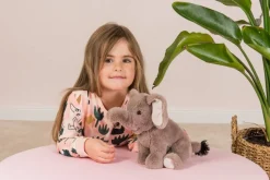 Soft Small Floppy Sitting Elephant 25 cm by Teddy Hermann