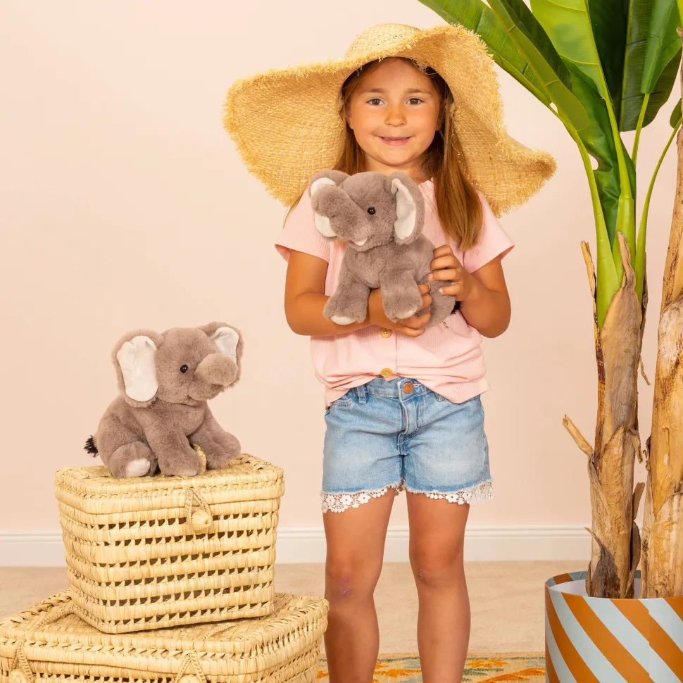 Soft Small Floppy Sitting Elephant 25 cm by Teddy Hermann
