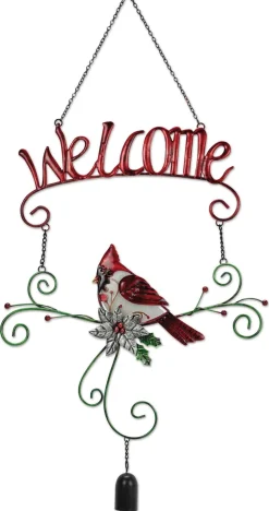 Songbird Welcome Decor Entryway Greetings Metal Art