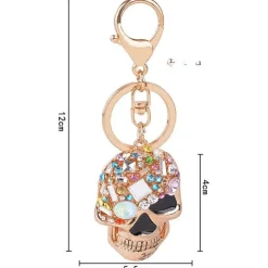 Sparkling Skull Keyring and Punk Style Hand-Bone with Claws-Scary Cute!