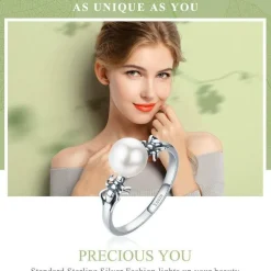 Spider and Pearl Earrings and Ring in Sterling Silver, Adorable!