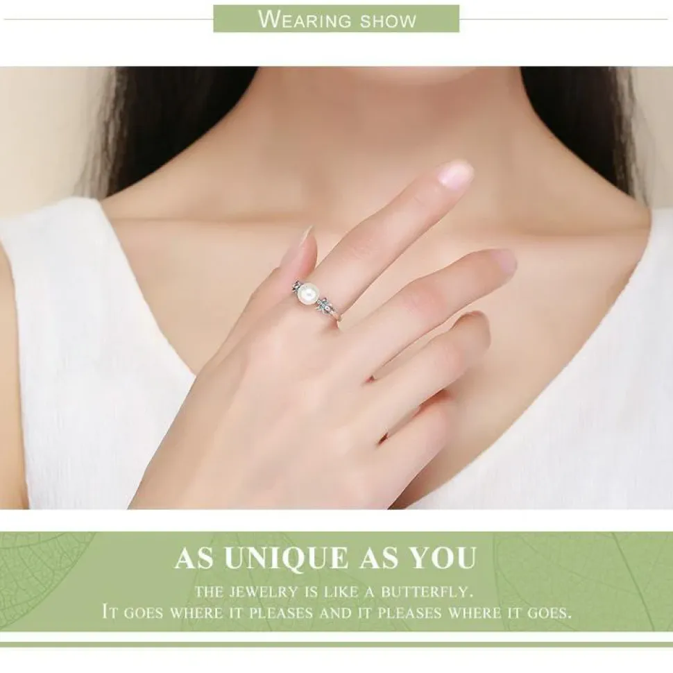 Spider and Pearl Earrings and Ring in Sterling Silver, Adorable!