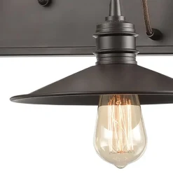 Spindle Wheel 3-Lght Vnty Lght Oil Rubbed Bz