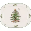 Spode Christmas Tree 14" Oval Platter Porcelain Dishwasher, microwave and freezer safe Imported