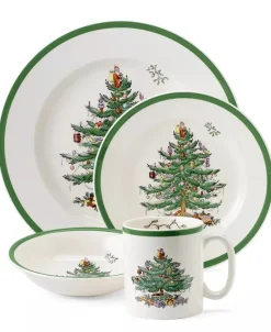 Spode Christmas Tree 4pc Place Setting Set