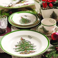 Spode Christmas Tree S/4 Soup Plates
