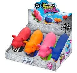 Squeeze Me Skating Piggy Toy for Kids