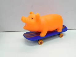 Squeeze Me Skating Piggy Toy for Kids