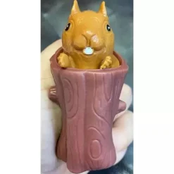 Squirrel Cute Pop Up Squeeze Squirrel in a Log Stress Reliever