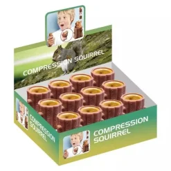 Squirrel Cute Pop Up Squeeze Squirrel in a Log Stress Reliever