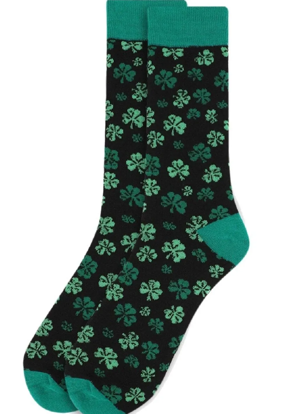 St Patrick's Day Four Leaf Clover Socks Men's & Women's Size Crew