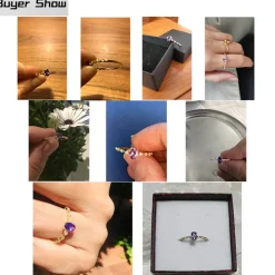 Stackable Amethyst CZ Sterling Silver Ring-Dainty, Feminine