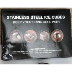 Stainless Steel Ice Cubes & Straws-Undiluted Cold Drinks! Perfect for Iced Coffee & Alcoholic Drinks. *