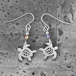 Stainless Steel Sea Turtle Earrings Made in the USA