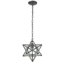 Star 1-Lght Pndnt W/Glss Small