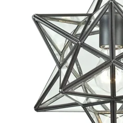 Star 1-Lght Pndnt W/Glss Small