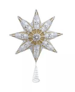 Star Tree Topper 16" 8-Point Star Tree Top Christmas Tree Decor Imported