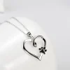 Sterling Silver Heart and Paw Necklace - Pet Jewelry for Pet Lovers