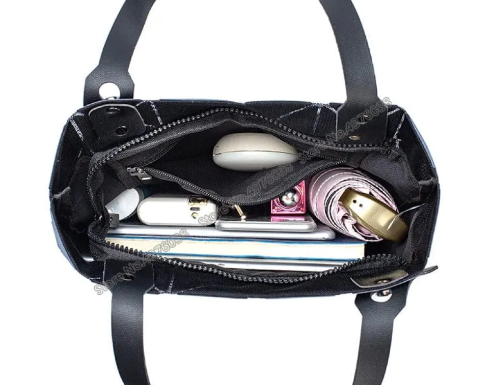 Stunning Geometric Holographic Carry Totes