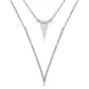 Stunning High End Layered "V" Necklace and Earrings in Sterling Silver with 5A Cubic Zirconia